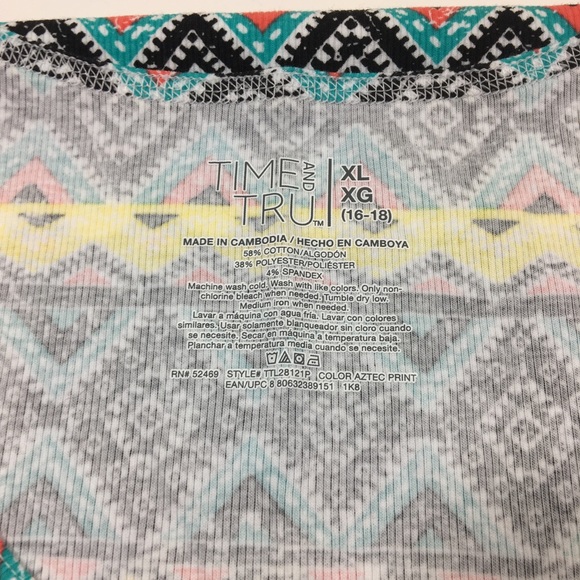 Aztec Print Women's Rib Tank Top - Picture 5 of 7